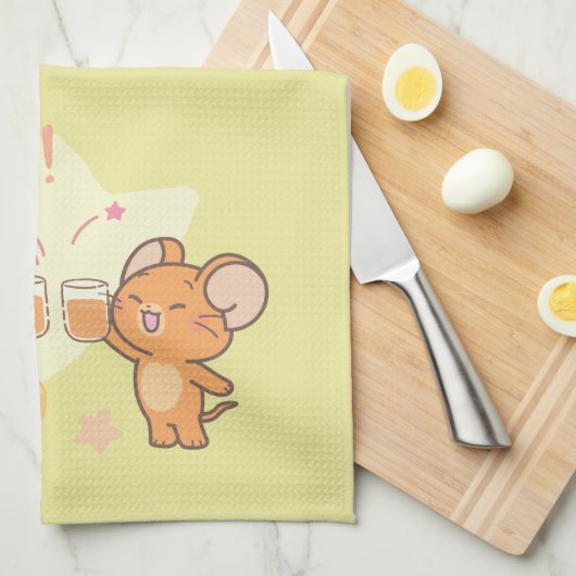 アニメ・タフィーとジェリー応援へチーズ キッチンタオル (四つ折り)