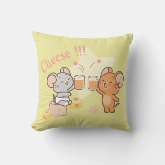 アニメ・タフィーとジェリー応援へチーズ クッション (正面)