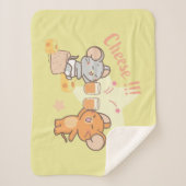 アニメ・タフィーとジェリー応援へチーズ シェルパブランケット (正面)