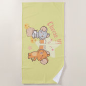 アニメ・タフィーとジェリー応援へチーズ ビーチタオル (正面)