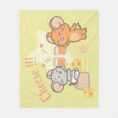 アニメ・タフィーとジェリー応援へチーズ フリースブランケット (正面)