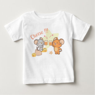 アニメ・タフィーとジェリー応援へチーズ ベビーTシャツ