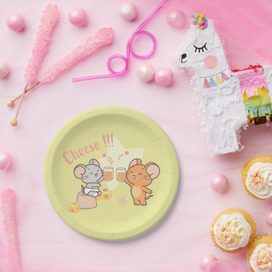 アニメ・タフィーとジェリー応援へチーズ ペーパープレート (パーティー)
