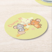 アニメ・タフィーとジェリー応援へチーズ ラウンドペーパーコースター (アングル)