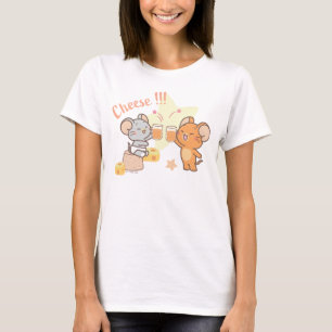 アニメ・タフィーとジェリー応援へチーズ Tシャツ
