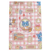 アニメ トムとジェリーのパン屋さん柄 ミディアムペーパーバッグ (裏面)