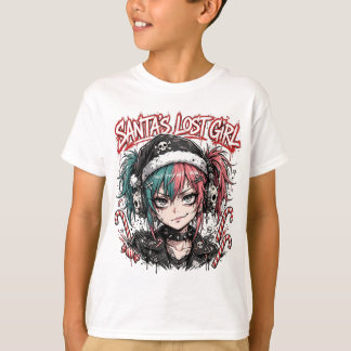 アニメ・パンクのサンタクリスマスTシャツ 子供用ギフト Tシャツ