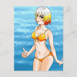 アニメ・ビキニ・ガール ポストカード