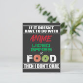 アニメ・ビデオゲームまたは食おもしろい物アニメ ポストカード (スタンド正面)