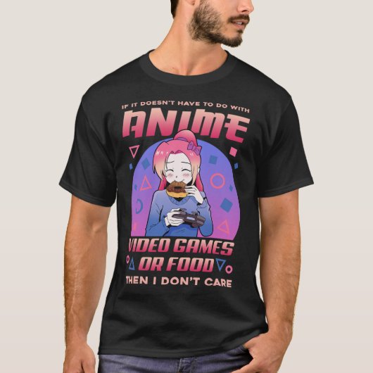 アニメ ビデオゲーム フード ドーナツ かわいい オタク 日本 メ Tシャツ (正面)