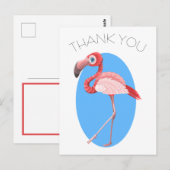 アニメ フラミンゴ 感謝 ポストカード (正面/裏面)
