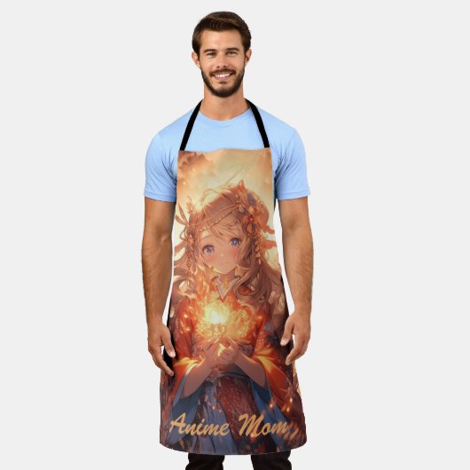 アニメ・ママ エプロン (着用した状態)
