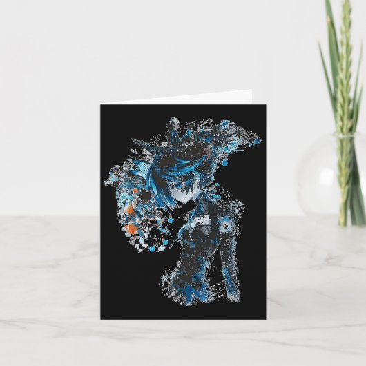 アニメ マンガ グラフィック 青い目 イラスト アニメ  カード (正面)