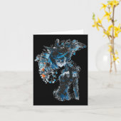 アニメ マンガ グラフィック 青い目 イラスト アニメ  カード (黄色い花)