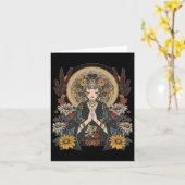 アニメ マンガ モチーフ マンダラ アートワーク アニメ カード (黄色い花)