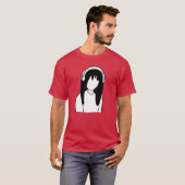 アニメ マンガ 少女 ヘッドホン 友達 Tシャツ (正面フル)
