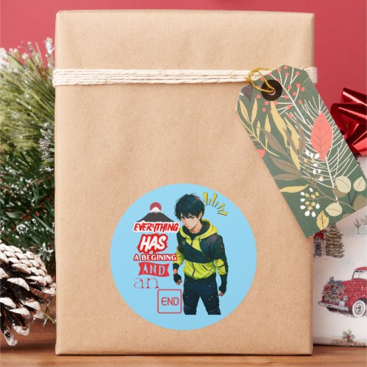 アニメ ラウンドシール (クリスマス)