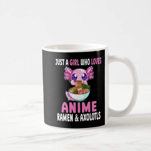 アニメ・ラーメンやアクソロツル・コーが大好きな女の子 コーヒーマグカップ (右)