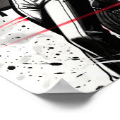 アニメ・レーシングストーム – 通りレーサーin墨絵 ポスター (角)