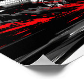 アニメ・レーシングドリフト – Sumi-eスピードアート ポスター (角)