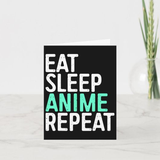 アニメ・睡眠・食事・繰り返し - 日本のアニメーション愛好家 カード (正面)