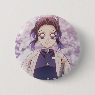 アニメ「鬼滅の刃」の胡蝶しのぶブローチ 缶バッジ