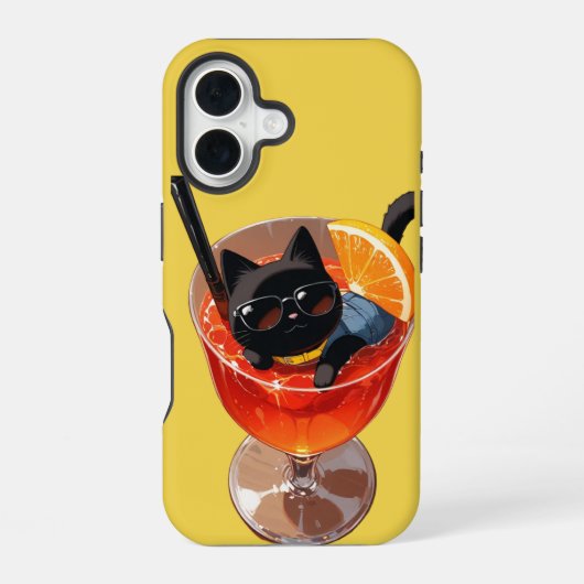 アニメ 黒猫  iPhone 16ケース (裏面)