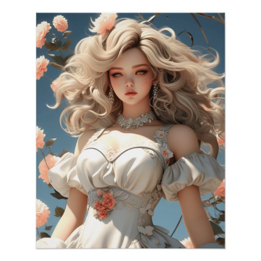 アニメAIワンダーランドヴィンテージリトルブラックドレス ポスター (正面)