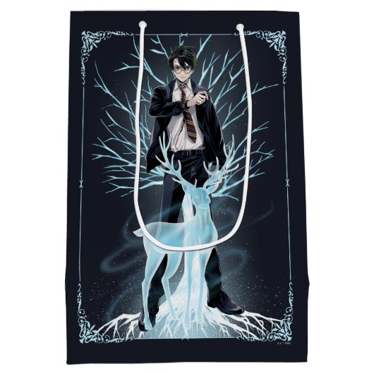 アニメHARRY POTTER™スタグパトロナス ミディアムペーパーバッグ (裏面)