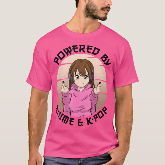 アニメKポップ・アートの搭載 Tシャツ (正面)
