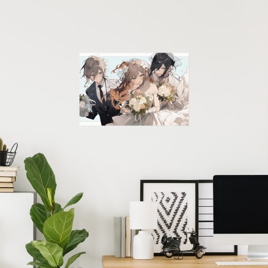 アニメMFMポリアマ結婚ラス ポスター (ホームオフィス)