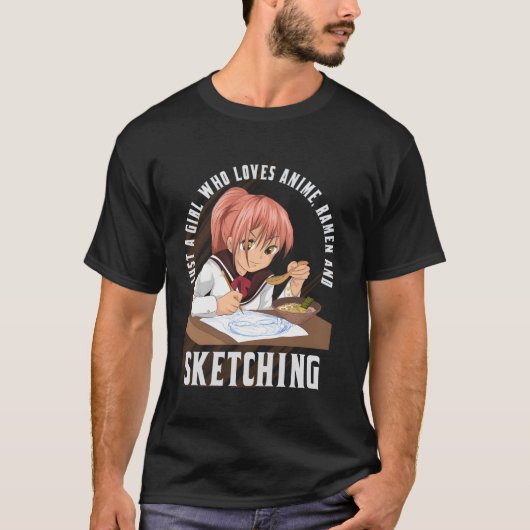 アニメRaが大好きでスケッチかわいいAni Tシャツ (正面)