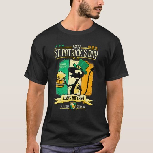 アニメSitcomのLuci InfernoファンSt Patrick Day Tシャツ (正面)
