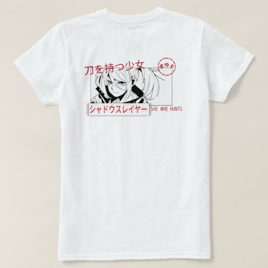 アニメTシャツ マンガ Tシャツ (デザイン裏面)