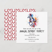 アニュアルダービーパーティの招待状 招待状 (正面/裏面)