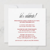 アニュアルネイバウンドホリデーパーティー招待状 招待状 (裏面)