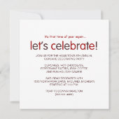 アニュアルホリデーカップケーキパーティの招待状 招待状 (裏面)