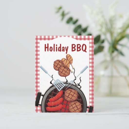 アニュアルホリデーピクニック招待状はがき シーズンポストカード (スタンド正面)