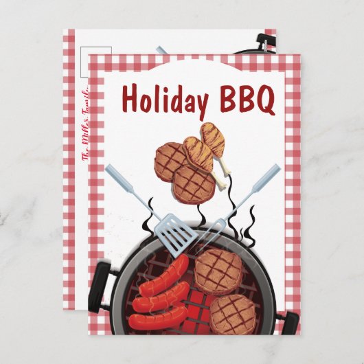 アニュアルホリデーピクニック招待状はがき シーズンポストカード (正面/裏面)