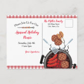 アニュアルホリデーピクニック招待状はがき シーズンポストカード (裏面)