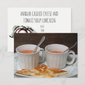 アニュアル グリルチーズ トマトスープ ランチョン招待 招待状 (正面/裏面)