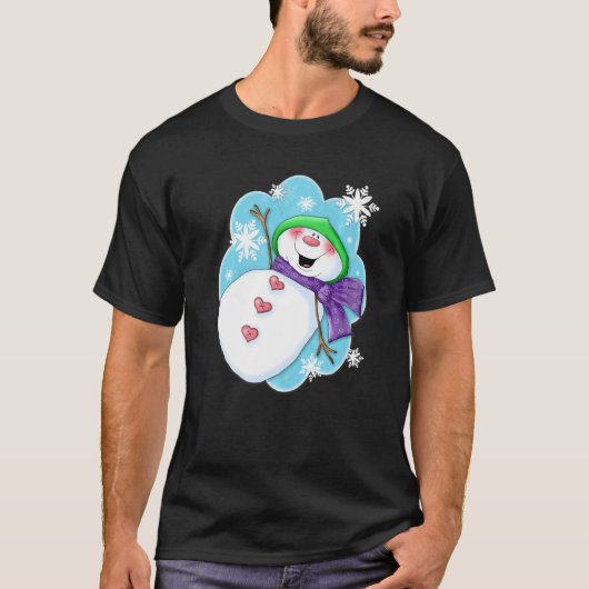 アニラングゴースノー雪だるま Tシャツ (正面)