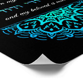 アニルドディバイブルティール（緑がかった色）マンダラギクレアートプリント ポスター (角)