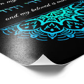 アニルドディ聖書ティール(緑がかった色)マンダラバイブル聖句アート フォトプリント (角)