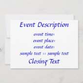 アニルドディ…ウェディング 招待状 (裏面)