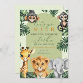 アニヴェルサリオデルサファリデルベビキュート 招待状 (正面/裏面)