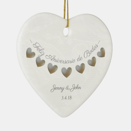 アニヴェルサリオ・デスペインのボ結婚ダス記念日 セラミックオーナメント (右)