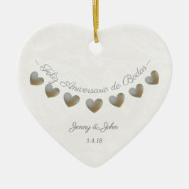 アニヴェルサリオ・デスペインのボ結婚ダス記念日 セラミックオーナメント