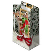 アニーと小妖精や小人のクリスマス – Cat /Kitten抱き枕 スモールペーパーバッグ (正面アングル)