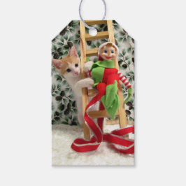 アニーと小妖精や小人- Cat / Kitten Giftラベル ギフトタグ